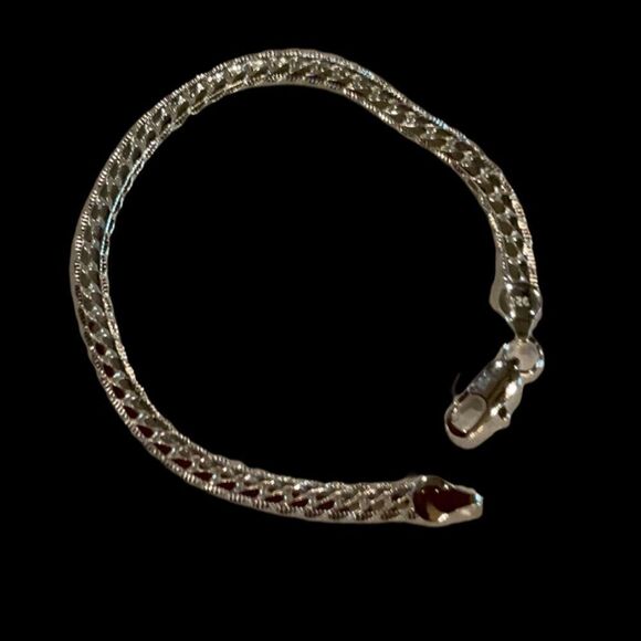 Silver Herringbone Bracelet NWT  - Picture 4 of 5